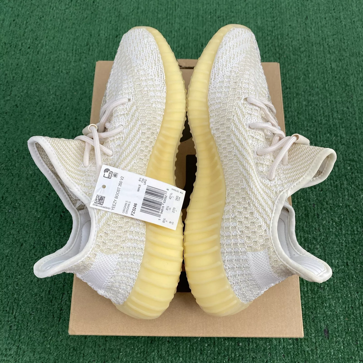 adidas Yeezy Boost 350 V2 Natural White Beige Size 11.5 FZ5246