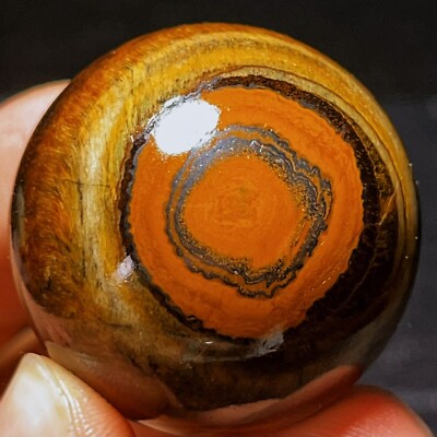 TOP 65G Natural Polished Yellow tiger eye sphere Crystal Healing L2622