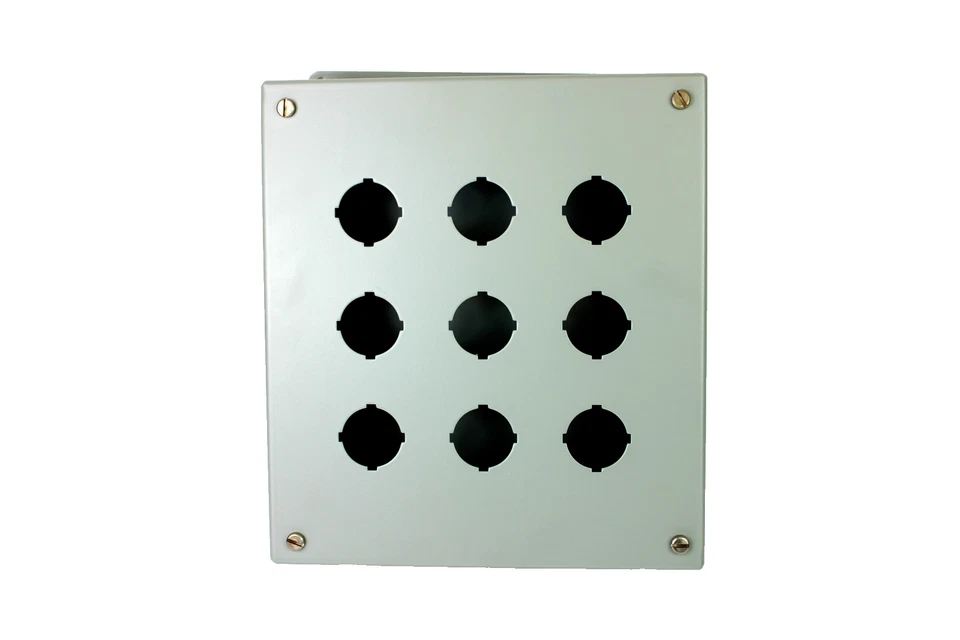 Hammond Manufacturing 1435K 钢制 9 孔按钮控制台外壳 30.5 毫米 — 第 2/3 张图片