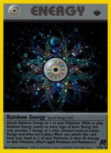 PSA 8 NM/MINT Rainbow Energy 17/82 1ST EDITION Team Rocket PSA 8 NM/MINT Rainbow Energy 17/82 1ST EDITION Team Rocket