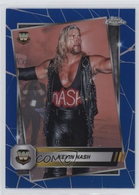 2025 Topps Chrome WWE Blue Refractor 48/150 Kevin Nash #184 8d2