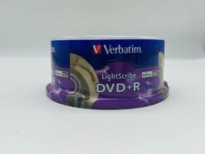 Verbatim Lightscribe DVD+R 30 Pack Blank Media 4.7GB 120mn Recordable Sealed!