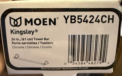 Moen YB5424CH Kingsley Collection 24-Inch Bathroom Towel Bar In Chrome