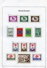 Belgium 1959 3 PAGES OF MNH STAMPS, EUROPA