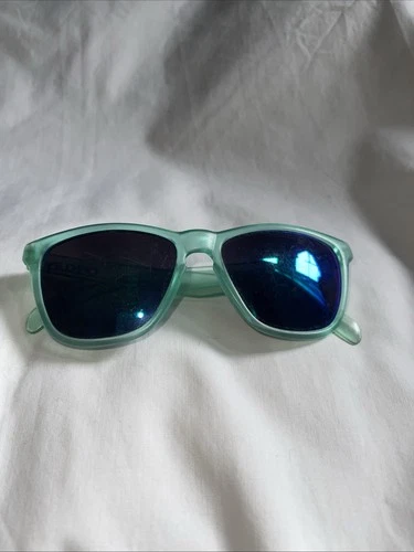 VTG Oakley Frogskin Sunglasses Green Mirrored Lenses & Bag