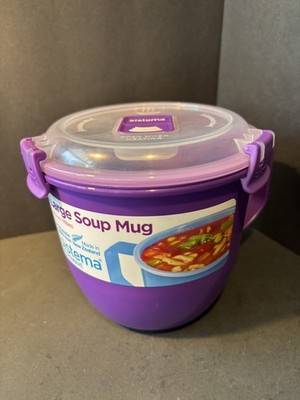 Microwave Soup Mug, Large 900Ml. Microwave Food Container with Steam-Release