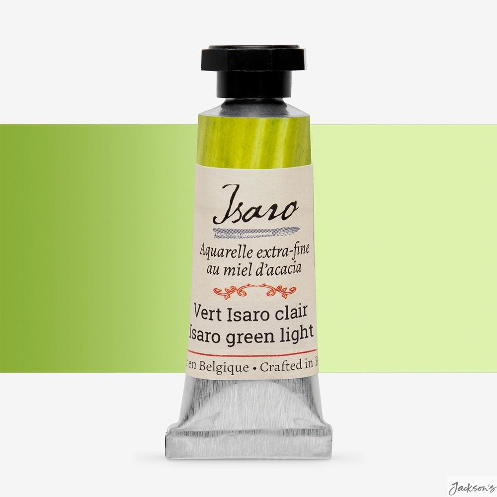 Isaro Watercolour Paint Tube Pigment 7ml Isaro Green Light Artists Painting