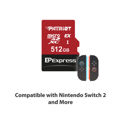 Patriot EX 256GB 512GB 1TB Micro SDXC 800MB/s Memory Card Nintendo
