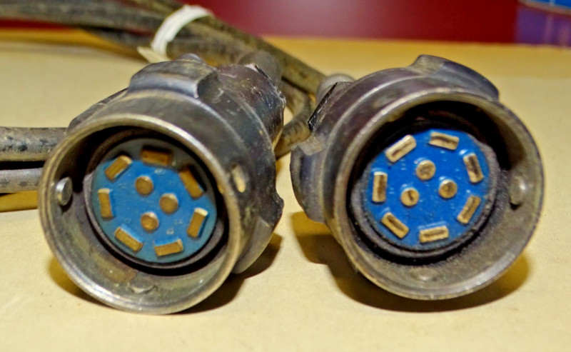 2 Cords with Military Style Connectors, Used