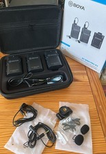 BOYA WM4 PRO K2 Wireless Lavalier Mic Dual TX RX for Phone  DSLR