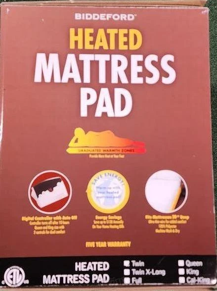 Biddeford Heated Electric Mattress Pad TWIN Size Digital Controller