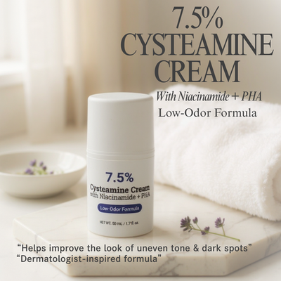 7.5% Cysteamine Cream with Niacinamide + PHA – Low-Odor Formula