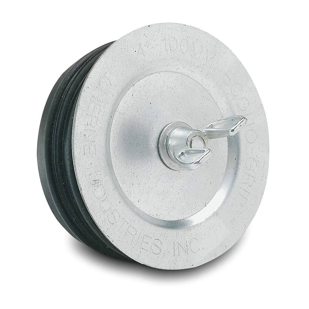 CHERNE 271543 Pipe Plug,Wing Nut,3.25"H,4"Pipe 1VNG7