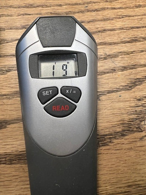 Brookstone Laser Pointer Distance/Measuring Tape tested 2-50 ft range
