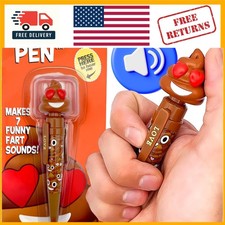 Heart Eyes Farting Poop Pen - Battery Operated with 7 Laugh-Out-Loud Sounds