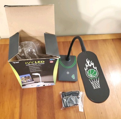 NEW Celtics Look Basketball Lamp Green Black 21'' USB Desk DORM 3 Level Gooseneck