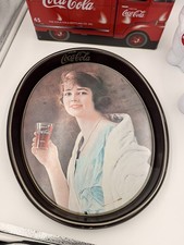 Vintage Drink Coca Cola”Gibson Girl” Oval Tin Tray 1973 Made In USA / S:12"X15"