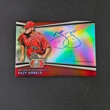 2012 Bowman Platinum Autographed Prospects Yazy Arbelo #AP-YA Red Refractor