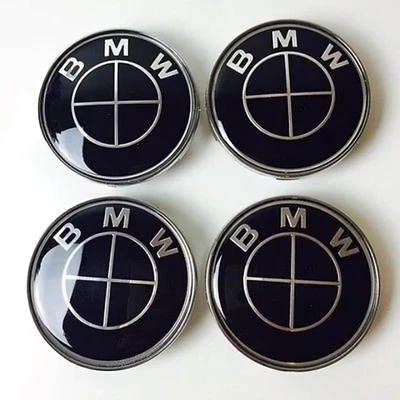 Set of 4 BMW Wheel Centre Caps 68mm 1 3 5 6 7 E30,E36,E46,E92 X5 X6 M & Z Series - Image 1 of 3