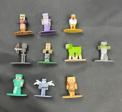 Lot 10 Jada Minecraft MetalFigs Steve Vex Piglin Sheep Wither Skeleton And More