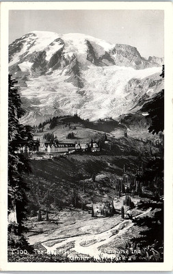 Vintage Postcard RPPC Mount Rainier Washington Mountain Scenic Photo Card