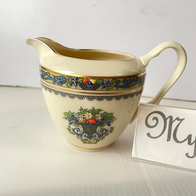 LENOX Autumn Creamer Milk Jug Presidential Collection Born China Gold Stamp