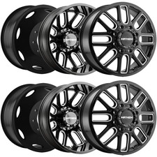 Set Of 6 20 Inch Mayhem 8107d Cogent Dually 8x200 Blackmilled Wheels Rims