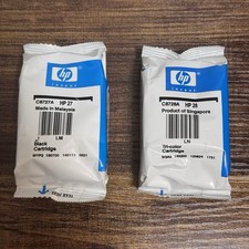 HP 27 C8727A Black  HP 28 C8728A Tri-Colour Genuine Ink Cartridges - Sealed
