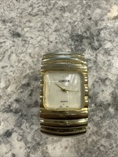 Vintage Watch.It Brand Stretch Band Women’s Wrist Watch Gold Tone Pearl Face