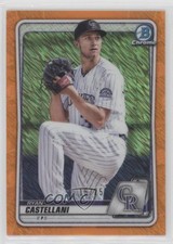 2020 Bowman Chrome Prospects Orange Shimmer Refractor 15/25 Ryan Castellani 4ey