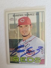 Eugenio Suarez Signed 2016 Heritage Baseball Card Seattle Mariners #111