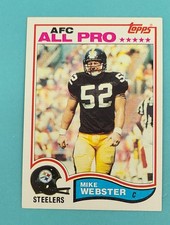 1982 Topps #222 Mike Webster Pittsburgh Steelers FOOTBALL Card U9