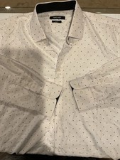 Nine West Men's Slim Fit Polka Dot Print Long Sleeve Dress Shirt