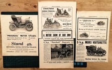 PROGRESS/CLEMENT PANHARD/BROWN/MORS + MARSHALL - 1900 - 5 ADVERTS - ORIGINAL