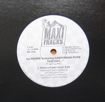 DJ Pierre Featuring Sabrynaah Pope - Together (12'') (Near Mint (NM or M-)) - 345