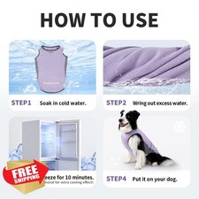 ExploreU Dog Shirt Large Lilac Ether Cooling Vest Breathable