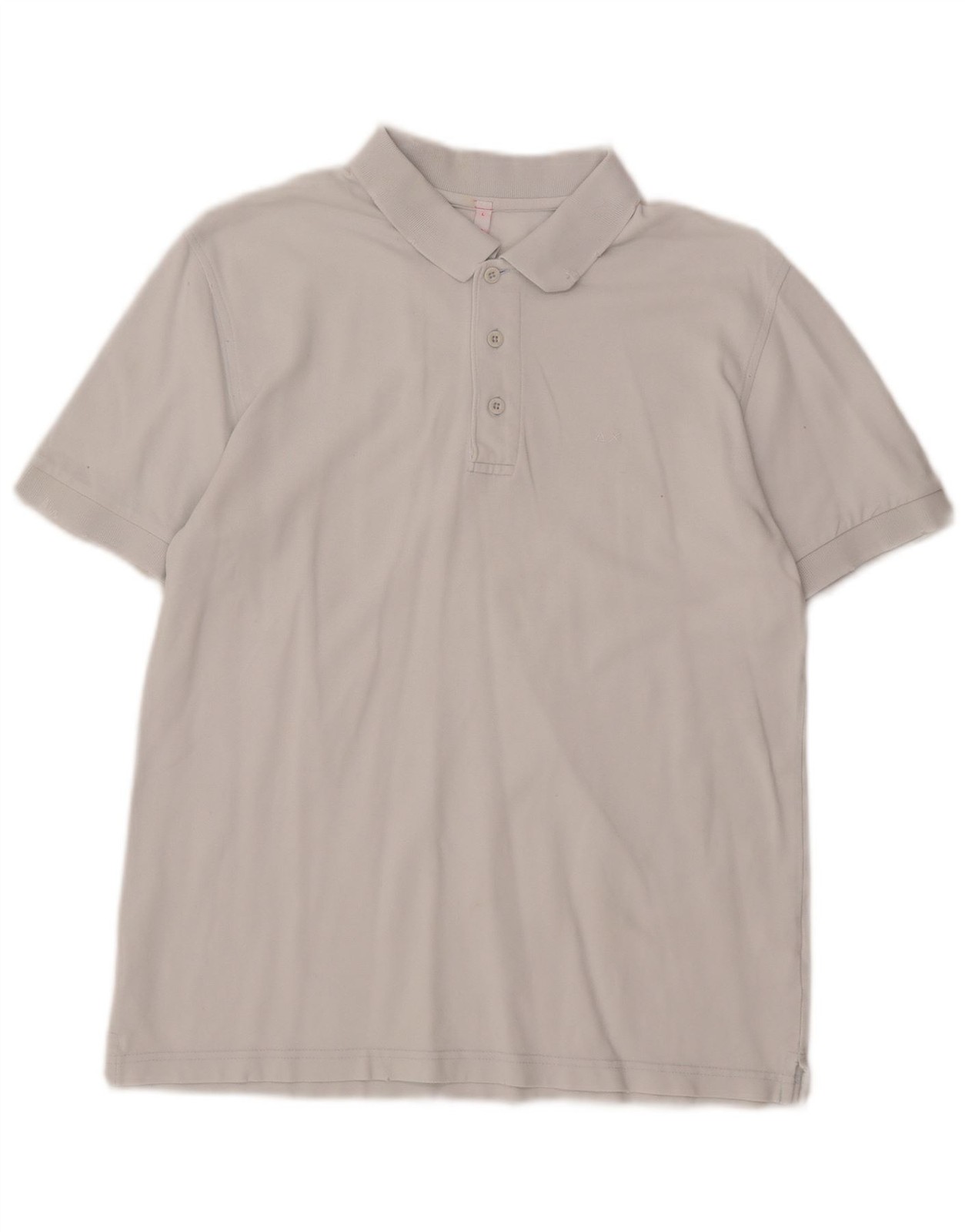 SUN68 Mens Polo Shirt Large White Cotton AT17