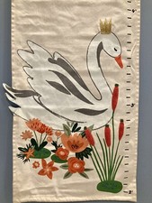 Princess Swan Coral Pink Wall Hanging Nursery Child s Room Decor Growth Banner