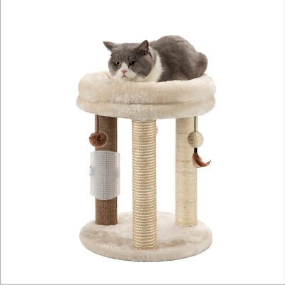 MECOOL 4in1 Small Cat Tree,Scratching Post with Tower Soft Cat Bed, Sisal Car...