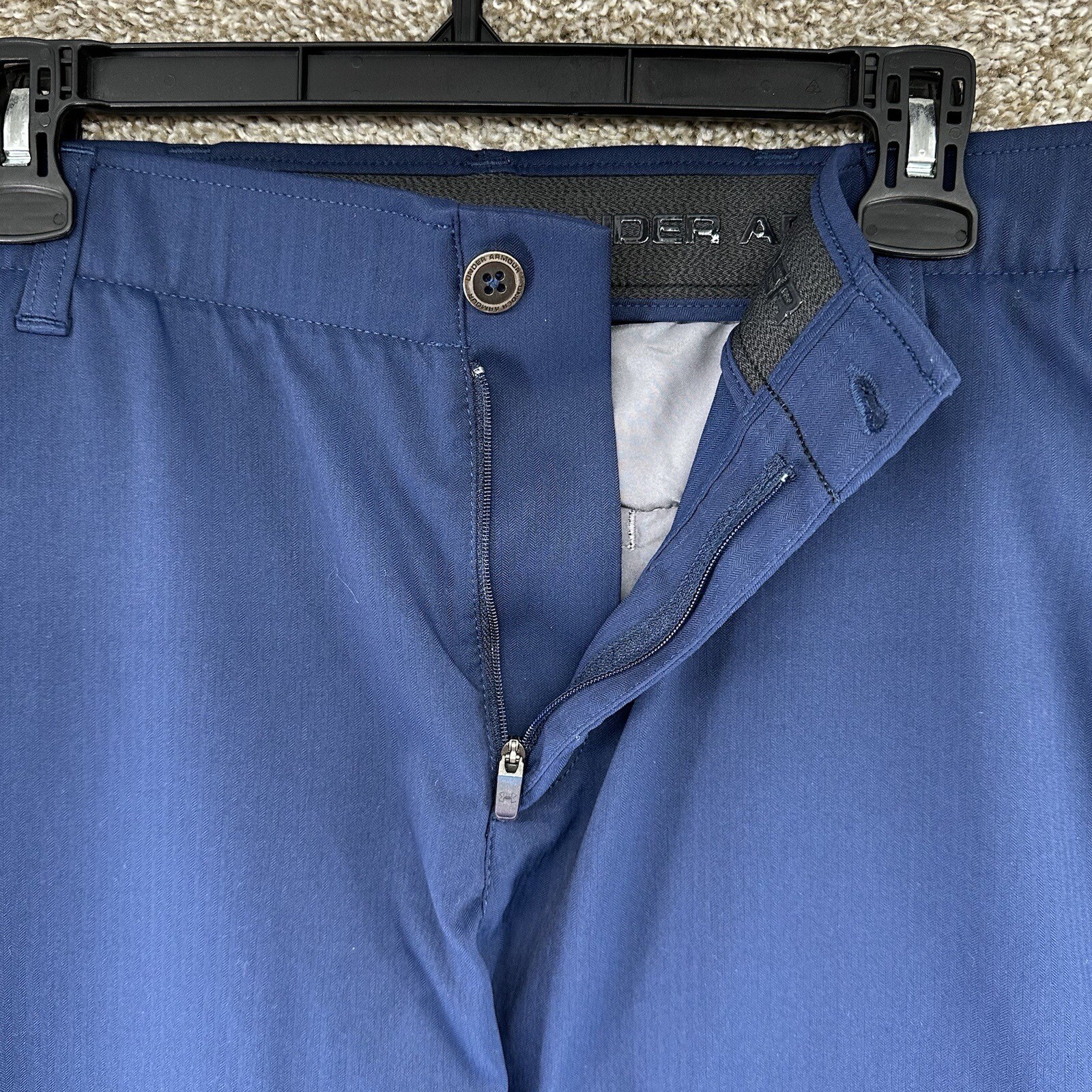 Under Armour Golf Pants Mens 40x34 Blue Showdown Straight Fit Stretch Logo eBay