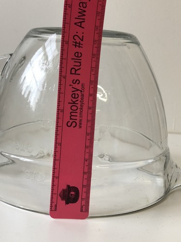 Anchor Hocking Made In USA Microwave Safe Glass Mixing Batter Bowl 2Qt8Cup Clear - Picture 12 of 12