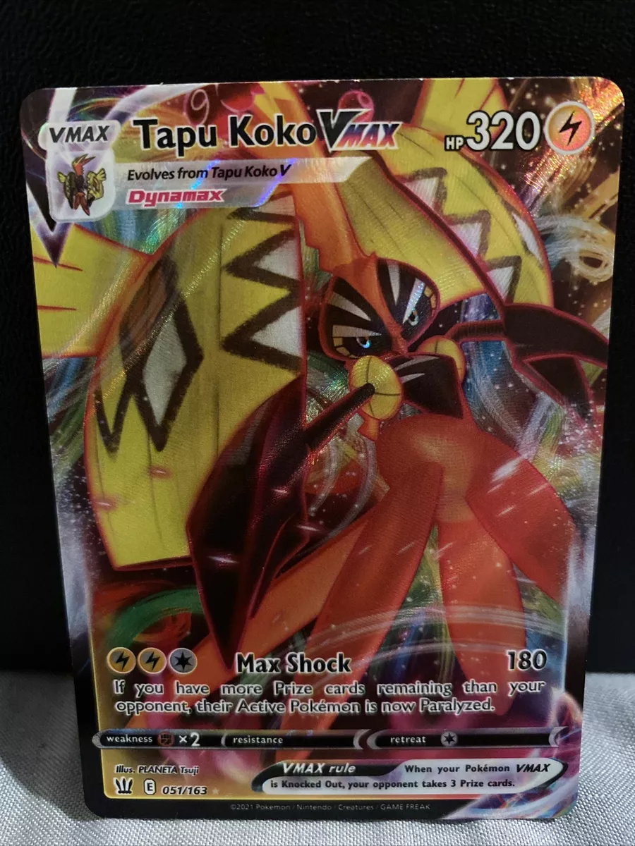 Tapu Koko VMAX 051/163 - Holo Ultra Rare - Battle Styles 2021 - Pokemon  Card