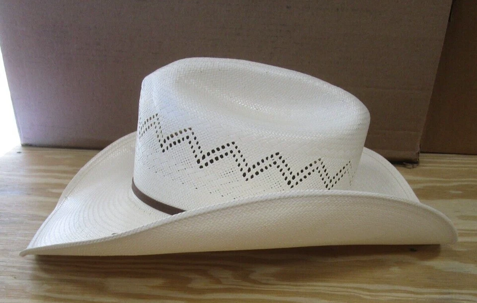 Sombrero Stetson DE COLECCIÓN Hombres 7 1/8 Blanco Vaquero Hueso Rodeo Western Outback EE. UU. * Foto 4 de 4