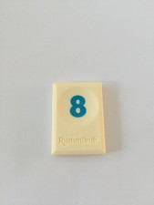 Tuile chiffre 8 huit bleu pièce Rummikub Le rami des chiffres jeu de voyage