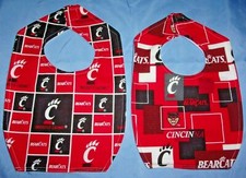 .NEW Handmade BABY CHILD BIB CINCINNATI UNIVERSITY BEARCATS College