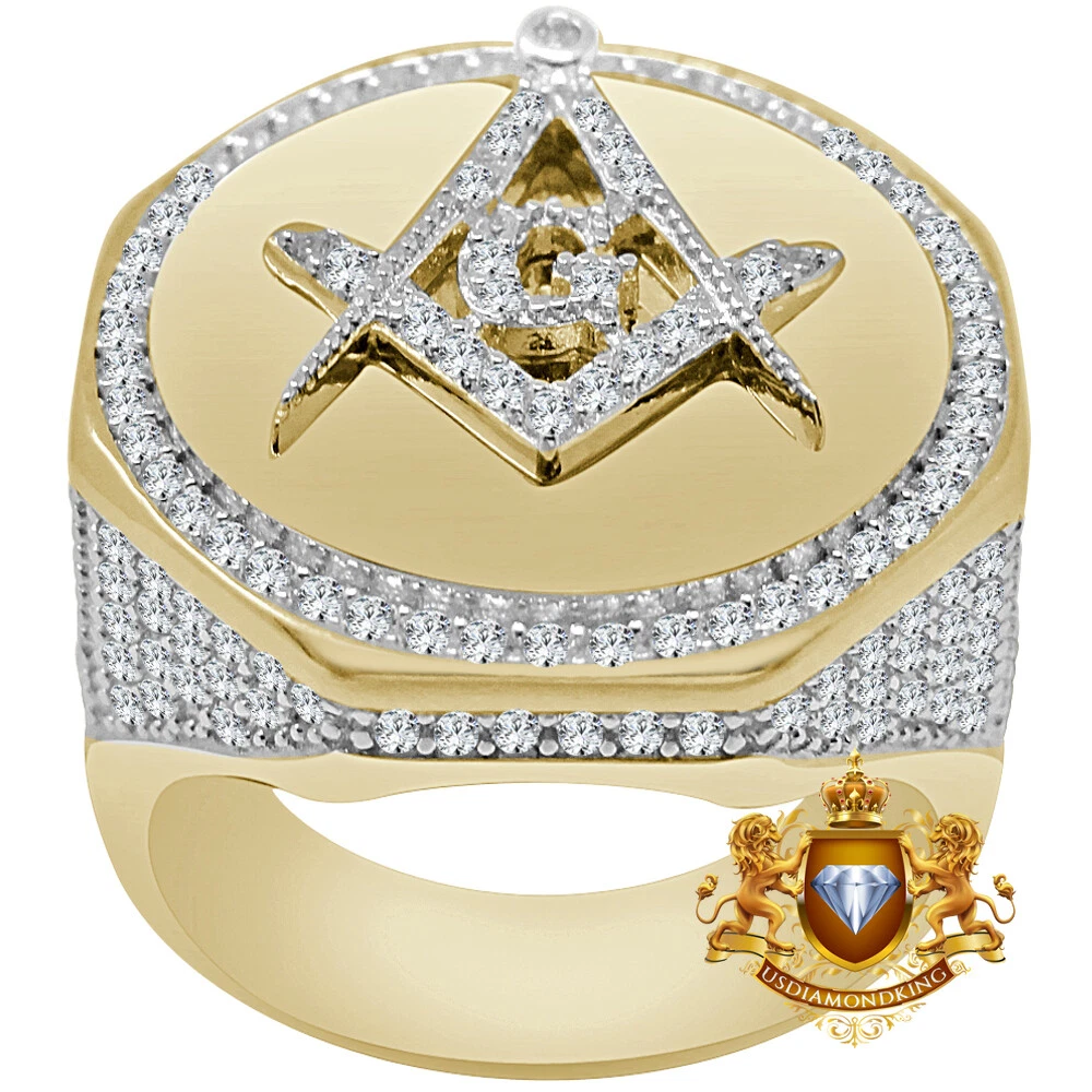 Diamond freemason ring sale