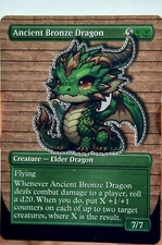 Ancient Bronze Dragon Proxy Card with Custom designed art