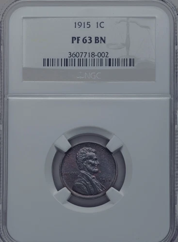 1915 NGC PR63BN $2,350-APR! 1150-Minted! Key Date MATTE PROOF Lincoln Wheat Cent