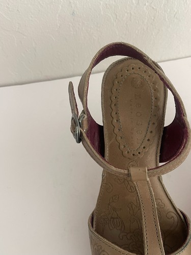 Sandales escarpins Neosens 39/9 talons cuir bout ouvert vert olive bride cheville - Photo 5/11