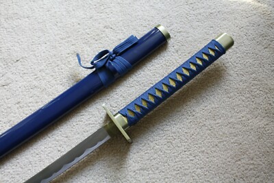 S3106 ANIME BLEACH KUCHIKI BYAKUYA SENBONZAKURA SWORD SHINY HAMON BLADE 41'' NAVY
